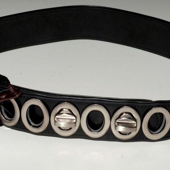 David Bitton Buffalo Turnbuckle Leather Belt 36" - Picture 3 of 8